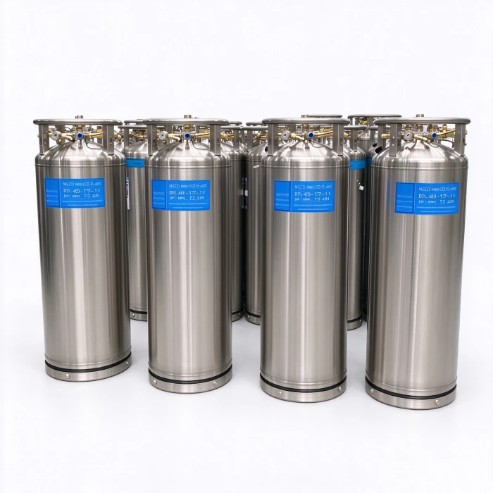 Récipient cryogénique portatif de pression d'oxygène liquide de Dewar de gaz cryogénique compact de 175 L